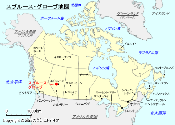 スプルース・グローブ地図