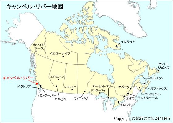 キャンベル・リバー地図