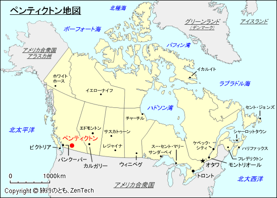 ペンティクトン地図