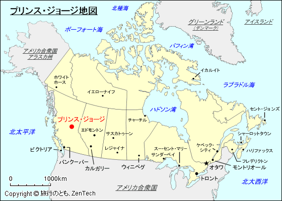 プリンス・ジョージ地図