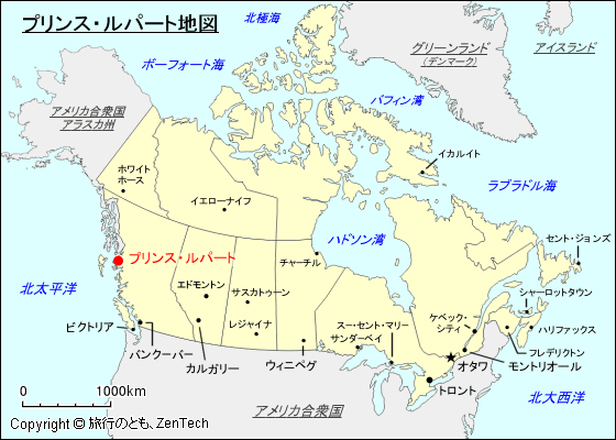 プリンス・ルパート地図