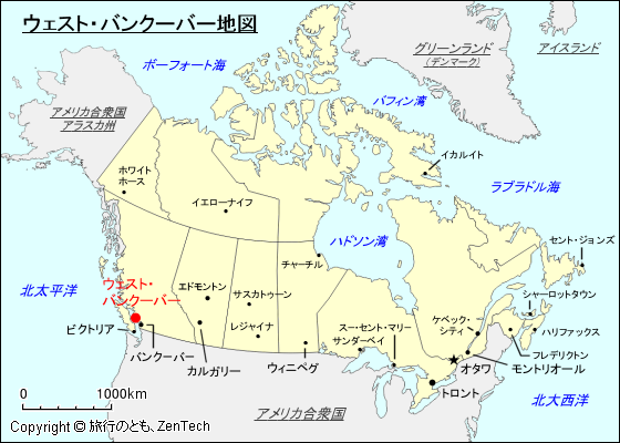 ウェスト・バンクーバー地図