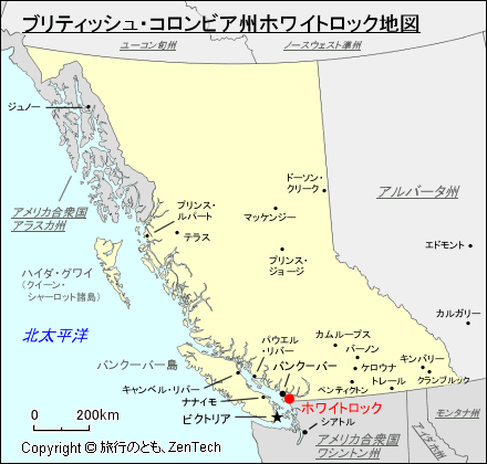 ブリティッシュ・コロンビア州ホワイトロック地図