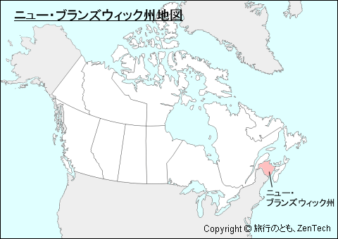 ニュー・ブランズウィック州地図