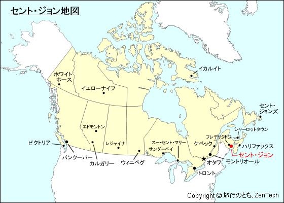 セント・ジョン地図