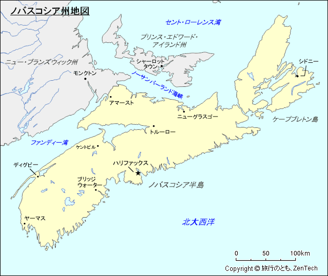 ノバスコシア州地図