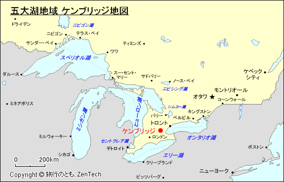 五大湖地域 ケンブリッジ地図