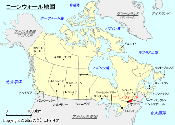 コーンウォール地図