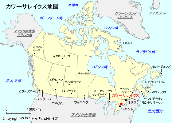 カワーサレイクス地図