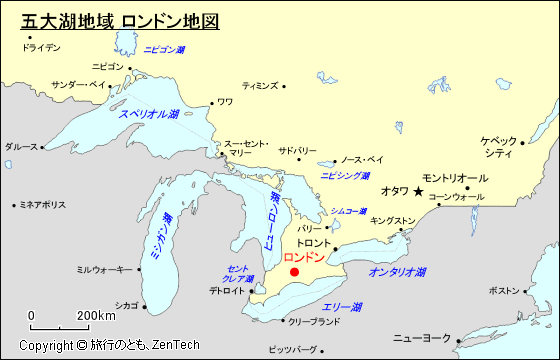 五大湖地域 ロンドン地図