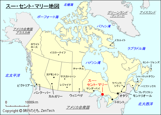 スー・セント・マリー地図