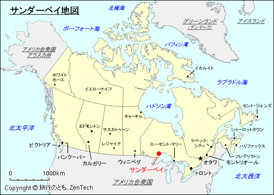 サンダーベイ地図