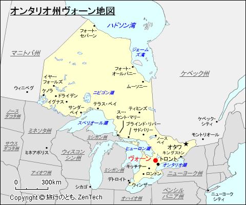 オンタリオ州ヴォーン地図