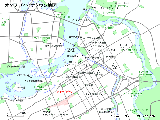 オタワ チャイナタウン地図