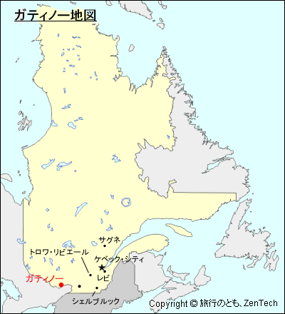 ケベック州ガティノー地図