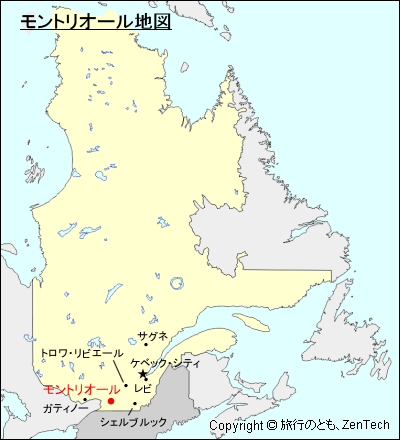 ケベック州モントリオール地図