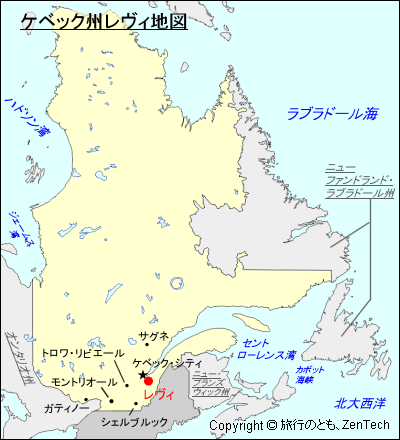 ケベック州レヴィ地図