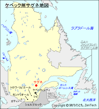 ケベック州サグネ地図