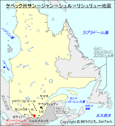 ケベック州サン＝ジャン＝シュル＝リシュリュー地図