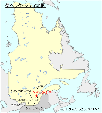 ケベック州ケベック・シティ地図