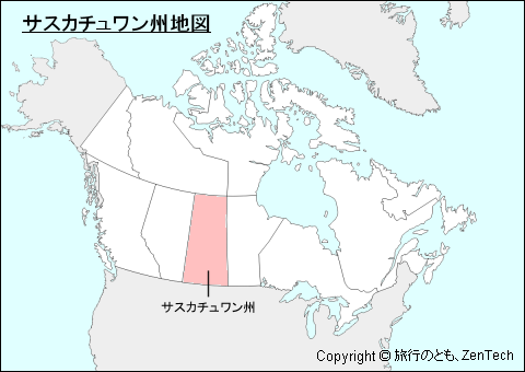 サスカチュワン州地図