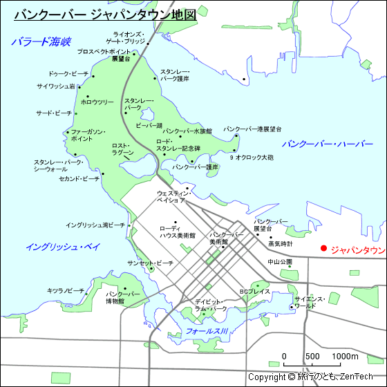 バンクーバー ジャパンタウン地図