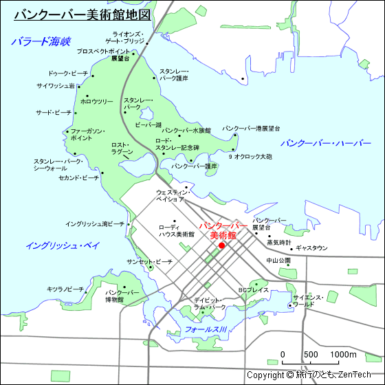 バンクーバー美術館地図