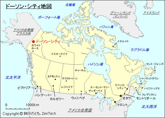 ドーソン・シティ地図