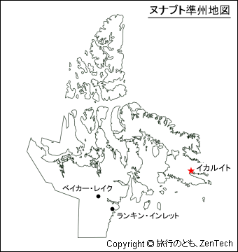 ヌナブト準州地図