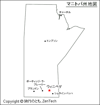 マニトバ州地図