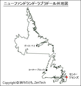 ニューファンドランド・ラブラドール州地図