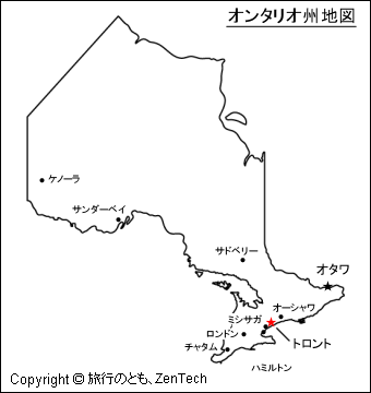 オンタリオ州地図