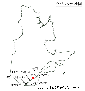 ケベック州地図