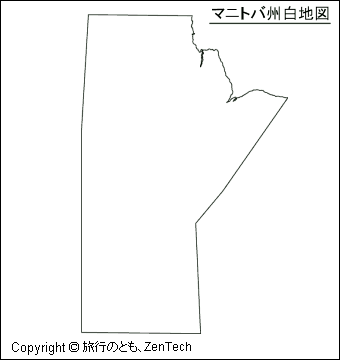 マニトバ州白地図
