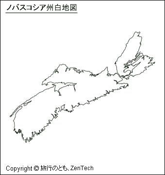 ノバスコシア州白地図