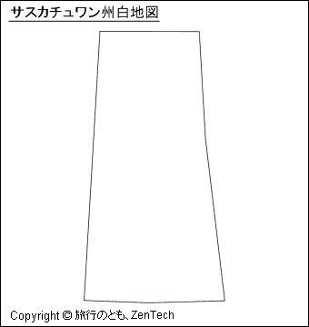 サスカチュワン州白地図