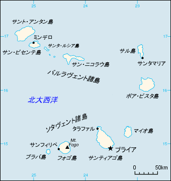 カーボベルデ地図