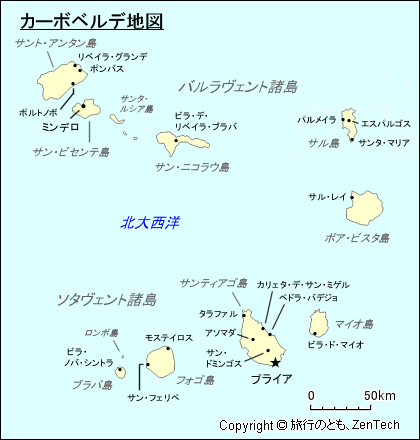 カーボベルデ地図