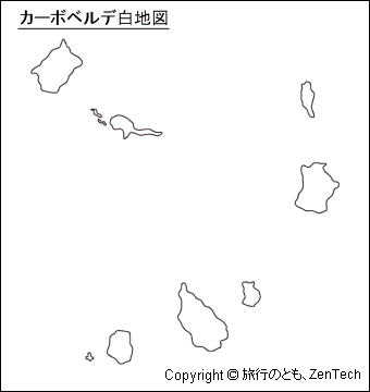 カーボベルデ白地図