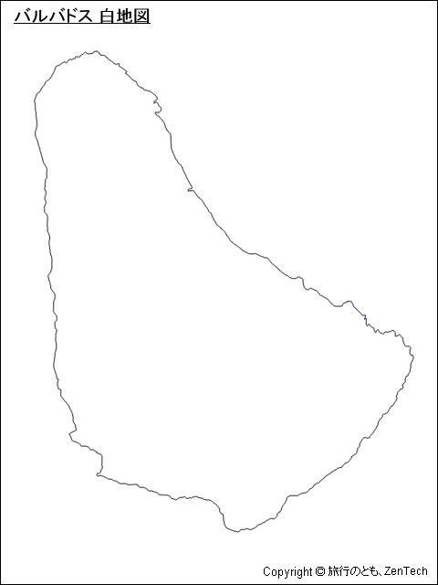 バルバドス白地図