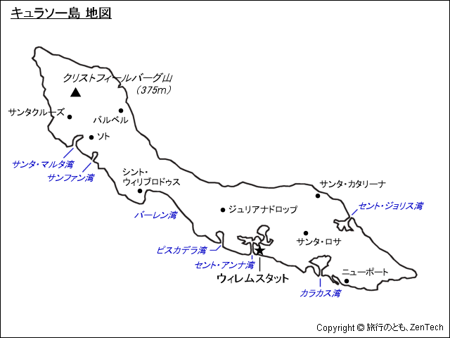 キュラソー島 地図