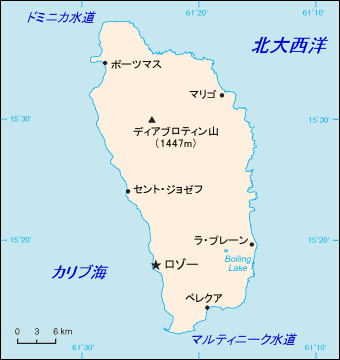 ドミニカ国地図