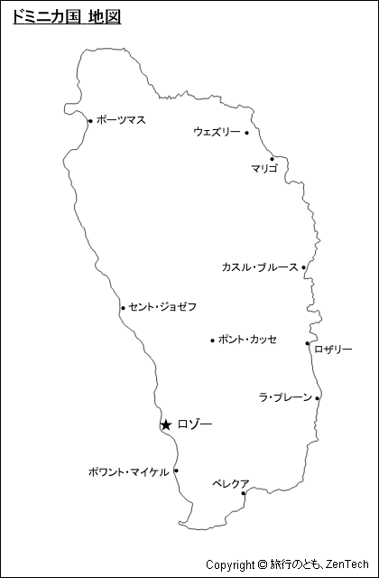 ドミニカ国 地図