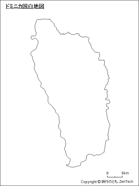 ドミニカ国白地図