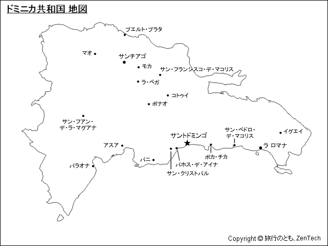 ドミニカ共和国 地図