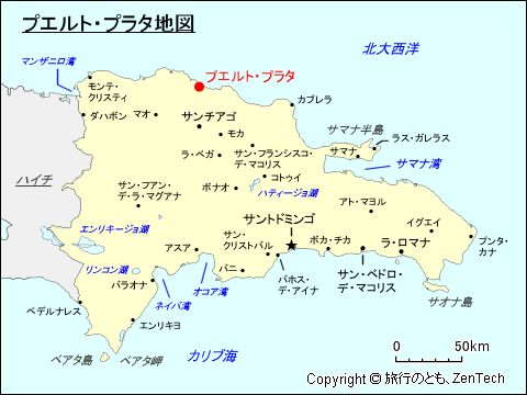 プエルト・プラタ地図