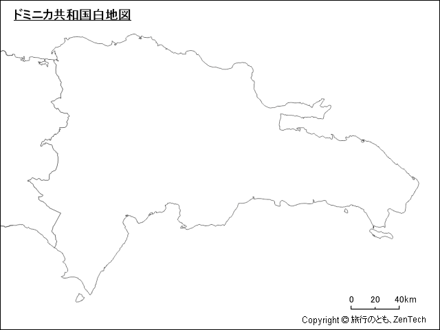 ドミニカ共和国白地図