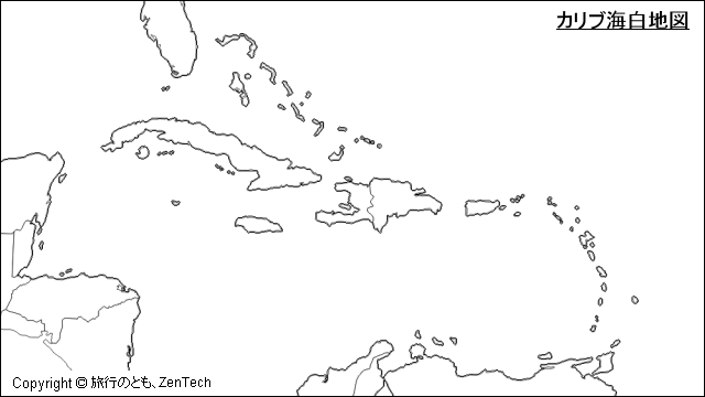 カリブ海白地図