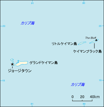 イギリス領ケイマン諸島地図