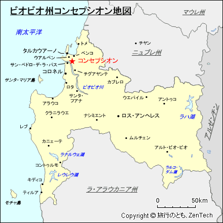 ビオビオ州コンセプシオン地図